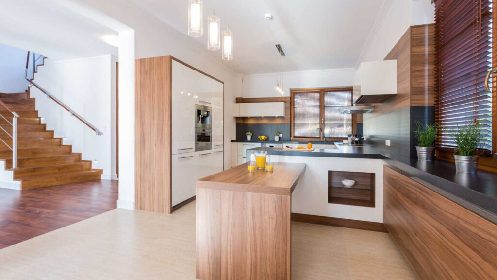 spacious kitchen optimized